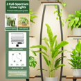 thumbnail image 4 of Plant Stand Indoor with Grow Lights - ed Large Plant Shelf ; Corner Shelf for Indoor Plants Multiple Metal Flower Holder Curved Display Rack for Living Room Home Decor Pat, 4 of 9