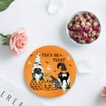 thumbnail image 4 of FMSHPON Halloween Gnome and Pumpkin Bat and Ghost Orange Set of 4 Round Coaster for Drinks, Absorbent Ceramic Stone Coasters Cup Mat with Cork Base for Home Kitchen Room Coffee Table Bar Decor, 4 of 6