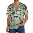 thumbnail image 3 of Disketp Men's Hawaiian Vintage Farm Animals Print Shirts Button Down Holiday Beach Shirts-3X-Large, 3 of 7