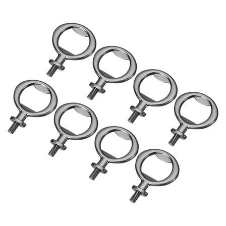 Bottle Opener, 8 Pack 53mm - Zinc Alloy Screw Beer Opener, Threaded Hardware for DIY Craft and Handmade (Black)