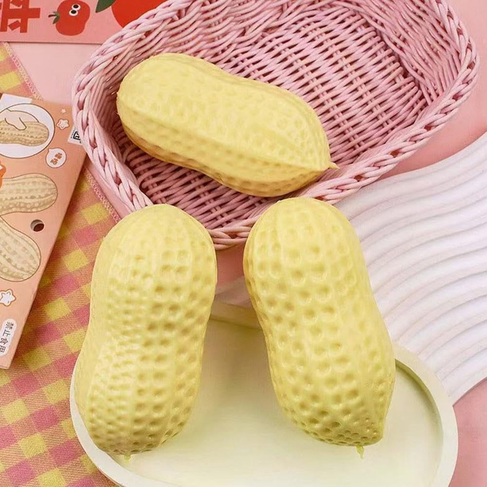 Peanut Shaped Stress Squeeze Balls, Soft Squeeze Toys, Stress Relief Fidget Sensory Toys