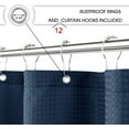 thumbnail image 4 of Shower Curtains with Waffle Weave Fabric Shower Curtain Farmhouse Shower Curtain Water Repellent Heavy Duty for Bathroom Bathtubs Hotel, 72 x 72 inch, Blue, 4 of 6