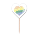 thumbnail image 1 of Rainbow Heart Love LGBT * wordcloud Etiqueta del corazón de la bandera del palillo de dientes, 1 of 3