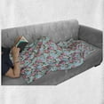 thumbnail image 5 of Peony Soft Flannel Fleece Throw Blanket, Colorful Flowers Bouquet Simple Romantic Pattern, Cozy Plush for Indoor and Outdoor Use, 50" x 70", Blue Rose, by Ambesonne, 5 of 5