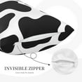 thumbnail image 5 of Daiia Cow Print Black White Bedding Waterproof Pillow Protector Zippered Queen – Bed Bug Proof Pillow Encasement-14"x20", 5 of 9