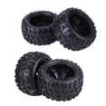 thumbnail image 2 of Neumáticos de coche RC ANGGREK 4 unids/set goma y rueda de bujes de plástico negro, 2 of 8