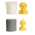 thumbnail image 2 of Molde De Silicona Para Velas, Vela De Modelado Seguro, Suministros Para Hacer Velas Suaves, Molde De Jabón Alienígena, Vela De Modelado De Jabón Multifuncional Para Mesa De Oficina Interior Cateissary HA027575-01, 2 of 7