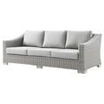 thumbnail image 3 of Lounge Sectional Sofa Chair Set, Rattan, Wicker, Grey Gray, Modern Contemporary Urban Design, Outdoor Patio Balcony Cafe Bistro Garden Furniture Hotel Hospitality, 3 of 15
