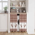 thumbnail image 6 of Farmhouse Orange Plaid Kitchen Curtains 45 Inch Length, Vintage Country Cock Checkered Tiers Curtains for Bathroom Bedroom Cafe, Light Filtering Small Window Treatment Short Drapes 2 Panels 42"Wx45"L, 6 of 8