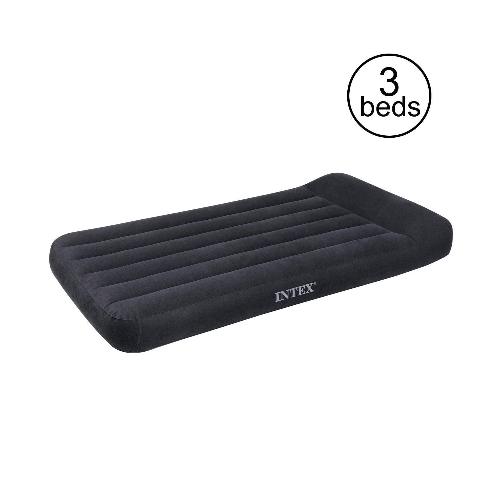 4 Pack Intex Twin Classic Pillow Rest Air Mattress Bed With Built In Pump