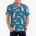 thumbnail image 1 of Fotbe Festive Dachshund Fun Camiseta Polo de Golf para Hombre con Estampado – Camisa Deportiva Transpirable con Cuello Abotonado-Large, 1 of 6