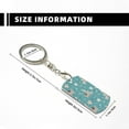 thumbnail image 3 of Uemuo Teal Mama Llama Pattern Rectangular Metal Keychain - Durable, Stylish, and Personalized Key Ring for Men and Women,Engraved Keychain,Gift Slim Sturdy Keychain, 3 of 7