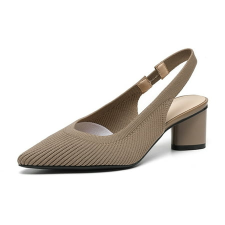 

SHYYY 2024 FZ- Knitted back strap pointy Princess sandals Straight