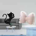 thumbnail image 2 of Reloj De Pared Con Diseño De Gato Y Cojín De Lazo, Moderno Y Decorativo, Ideal Para Sala De Estar, Estudio Y Oficina., 2 of 8