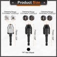 thumbnail image 2 of Uxcell 3pcs Keyless Drill Chuck Set 1/4" Chuck Conversion Adapter 0.3-8.0 mm, 2 of 7