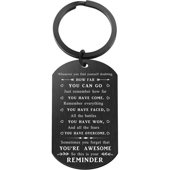 Sometimes You Forget You're Awesome Motivational Keychain Inspirational Gifts for Men Women