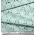 thumbnail image 2 of Soimoi Green polyester Crepe Fabric Text & Arrow Tribal Fabric Prints By Yard 52 Inch Wide, 2 of 5