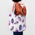 thumbnail image 7 of Single Shoulder Commuter Canvas Bag Large Capacity Can Be Carried Or Shoulder Storage For Daily Shopping Trips Watercolor Seamless Pattern With Leaves (2), 7 of 7