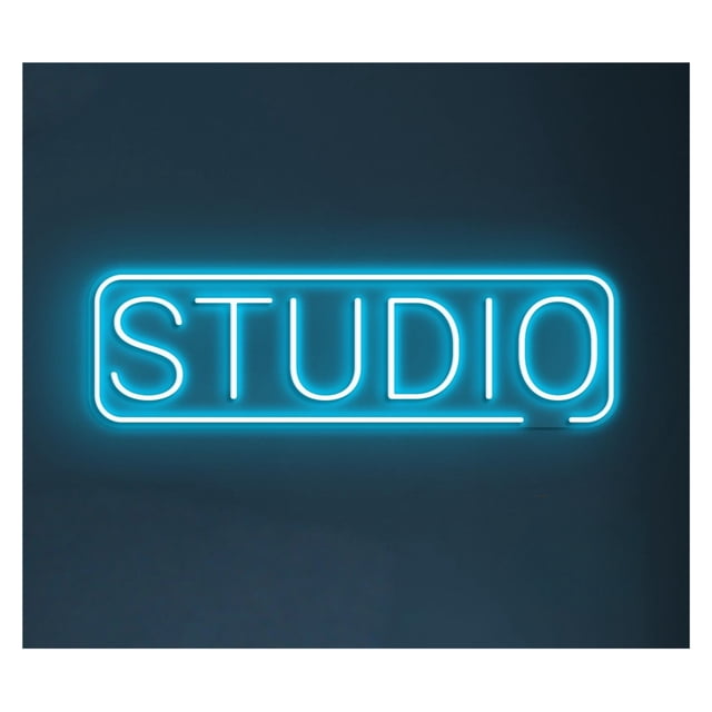 Letrero De Neón Para Estudio, Luz LED, Decoración Para Espacios Trabajo, Bar, Cafetería, Dormitorio, Salón Belleza, Hogar, Escaparate 45cm