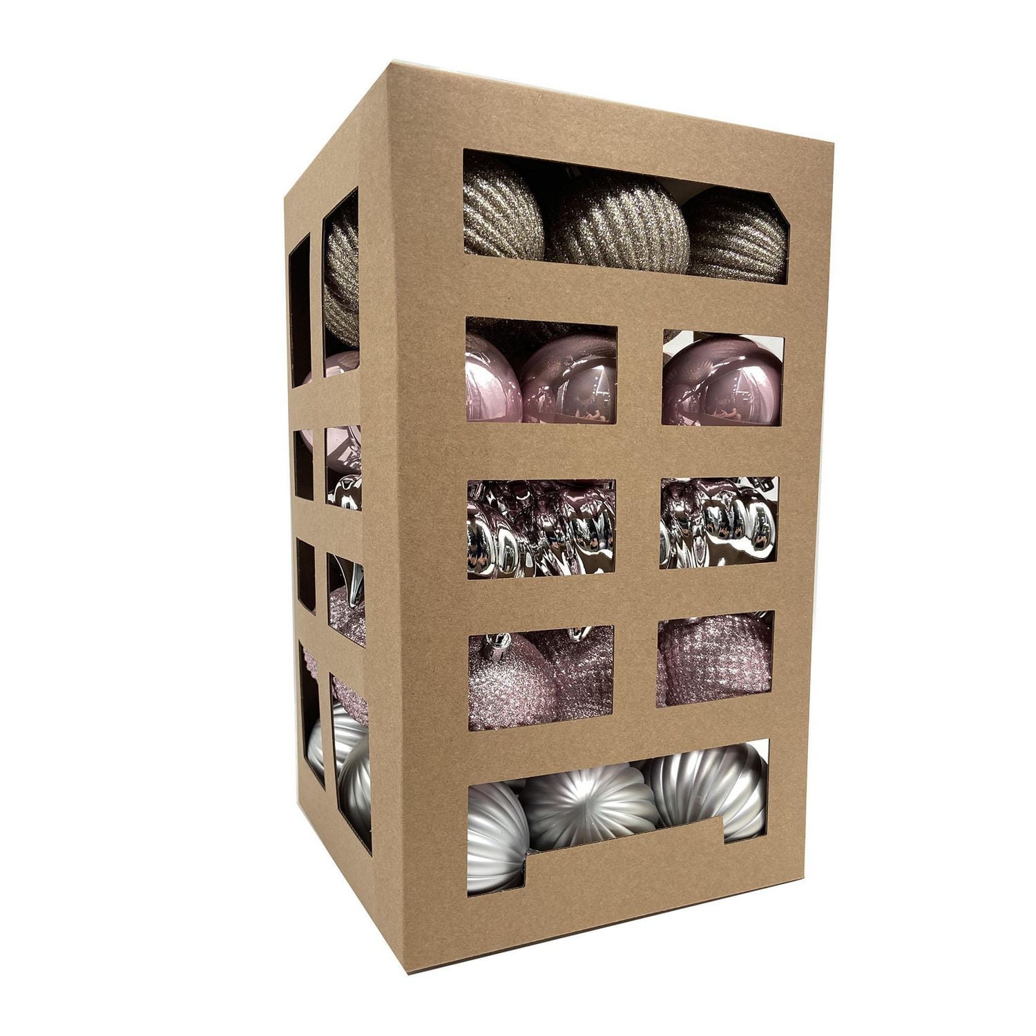 Holiday Time 45 Count Shatterproof Ornaments-Pink/Gold/Silver