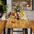 thumbnail image 6 of GVN Outdoor Dining Sets,Patio Dining Sets,Patio Picnic Table Bench Set with Acacia Wood Tabletop and Benchtop, 6 of 11