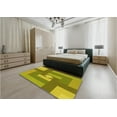 thumbnail image 4 of Ahgly Company Indoor Rectangle Patterned Dark Yellow Green Area Rugs, 5' x 8', 4 of 6