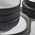 thumbnail image 6 of Christian Siriano Laro 24-Piece Dinnerware Set Stoneware, Black, 6 of 6