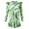 thumbnail image 3 of Conairie Girls Swimsuit Set Two Piece Long Sleeve Rash Guard Bathing Suit Lightweight Summer Beach Swimwear Green, 3 of 3