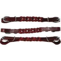 Horse Western Braided Latigo Leather Curb Strap Brass 403RT02LT