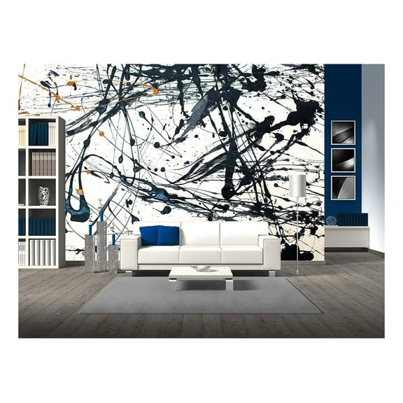 wall26 - Abstract Art Creative Background. Hand Painted Background. - Removable Wall Mural | Self-Adhesive Large Wallpaper - 66x96 inches