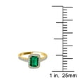 thumbnail image 2 of AoneJewelry 14k Solid Yellow Gold Gemstone Ring With 1.20 Cttw Emerald Cut Emerald and Natural Diamonds (I-J, I1-I2), 2 of 5