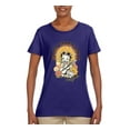 thumbnail image 2 of Wild Bobby Betty Boop Good Vibes Only Betty Boop Womens T-Shirt, Purple, XX-Large, 2 of 5