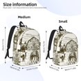 thumbnail image 3 of Naloa Horses Grazing On Meadow Canvas Backpack for Men Women Rucksack Casual Travel Daypack College Tote Satchel Bookbag for Teens-Medium, 3 of 7