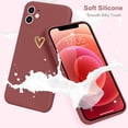 thumbnail image 2 of for iPhone 12 Case Cute Slim Shockproof Phone Case with Wireless Charging Support and Protection, Red, 2 of 14