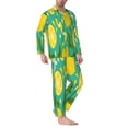 thumbnail image 2 of Fotbe fruits Pattern Long Sleeve Pajama Set for Men,Sleepwear Set,2-piece Loungewear Set,Soft PJs Comfy Nightwear with Pockets-XX-Large, 2 of 7