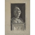 thumbnail image 2 of Louis Léopold Boilly 11x14 Black Ornate Wood Framed Double Matted Museum Art Print Titled: Minerva (Study After a Sculpture), 2 of 5