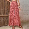 thumbnail image 2 of Pantalones sueltos de pierna ancha de cintura alta con estampado floral plisado pantalones de campana para mujer, 2 of 8
