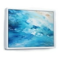 thumbnail image 2 of Designart "Horizon Of Azure Blue Lagoon" Coastal Waves Floater Framed Canvas Wall Art, 2 of 5