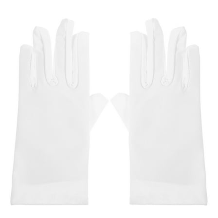 WEAVILUX  Kids Formal Gloves 2pcs White Party Etiquette Accessory