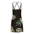 thumbnail image 4 of HAOTAGS Womens 2024 Summer Dresses Printed Casual Sleeveless Above Knee Loose Fit Dress Black Size 2XL, 4 of 7