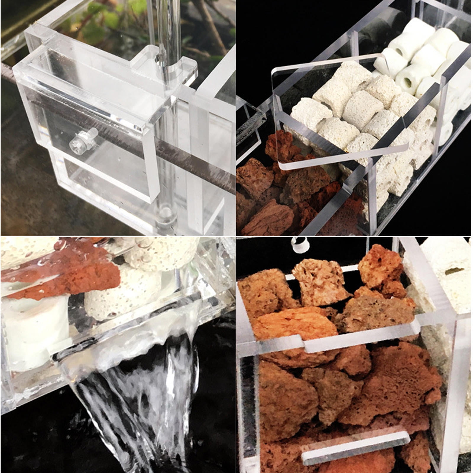 UPKOCH 1Set Rectangular Aquarium Filtration Apparatus for Fish Tank Separation and Purification