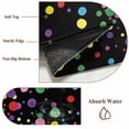 thumbnail image 6 of Colorful Polka Dot Round Area Rug 3.3Ft Washable Circle Rugs for Dining Room Table, Cartoon Cute Abstract Graffiti Black Non-Slip Carpet Floor Mats Indoor Outdoor Carpet Runner Aesthetic Home Decor, 6 of 8