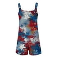 thumbnail image 4 of SELONE USA Themed One Piece Jumpsuits for Women Plus Size with Pockets Holiday Wear Dark Blue 2XL, 4 of 5