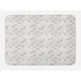 thumbnail image 1 of Grey Bath Mat, Natural Beauty Flower Hand Drawn Peonies Bouquet Florets Romantic Feminine Home Design, Non-Slip Plush Mat Bathroom Kitchen Laundry Room Decor, 29.5 X 17.5 Inches, Pale, Ambesonne, 1 of 2