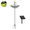 Gray, variant on Outdoor Solar Floating Bird Bath with Solar Panel, Garden Bird Feeder & Tub for Birdwatching & Wildlife Support