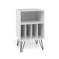 thumbnail image 6 of Topcobe Freestanding Record Player Stand Record Storage Cabinet with Metal Legs for Home Office, Storage Organizer, White, 6 of 7