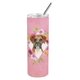 thumbnail image 1 of ""Caroline'S Treasures Boxer Pink Flowers Acero Inoxidable De Doble Pared 20 Oz Vasos Delgados Con Aislamiento De Viaje Multicolor"", 1 of 1