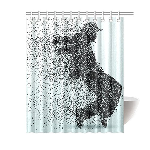 ABPHQTO Cortina de ducha con diseño de bailarina de música, cortina de ducha de tela de poliéster Cool Breaking Dancer Juegos de baño 150x180 cm