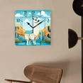 thumbnail image 4 of 16 Inch Wall Clock Battery Operated Square Clock Decorative for Office, Kitchen, Outdoor, Living Room，Festive Llama Or Alpaca Design, 4 of 4