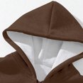 thumbnail image 4 of MHFRRA Sudadera con Capucha de Manga Larga Holgada de Tendencia Informal de Otoño E Invierno para Hombre Marrón, 4 of 6